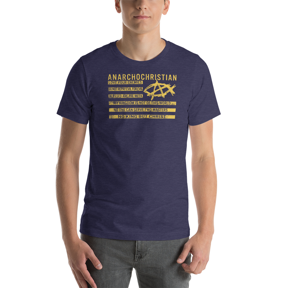 AnarchoChristian - No King But Christ Christian Flag Premium T-Shirt