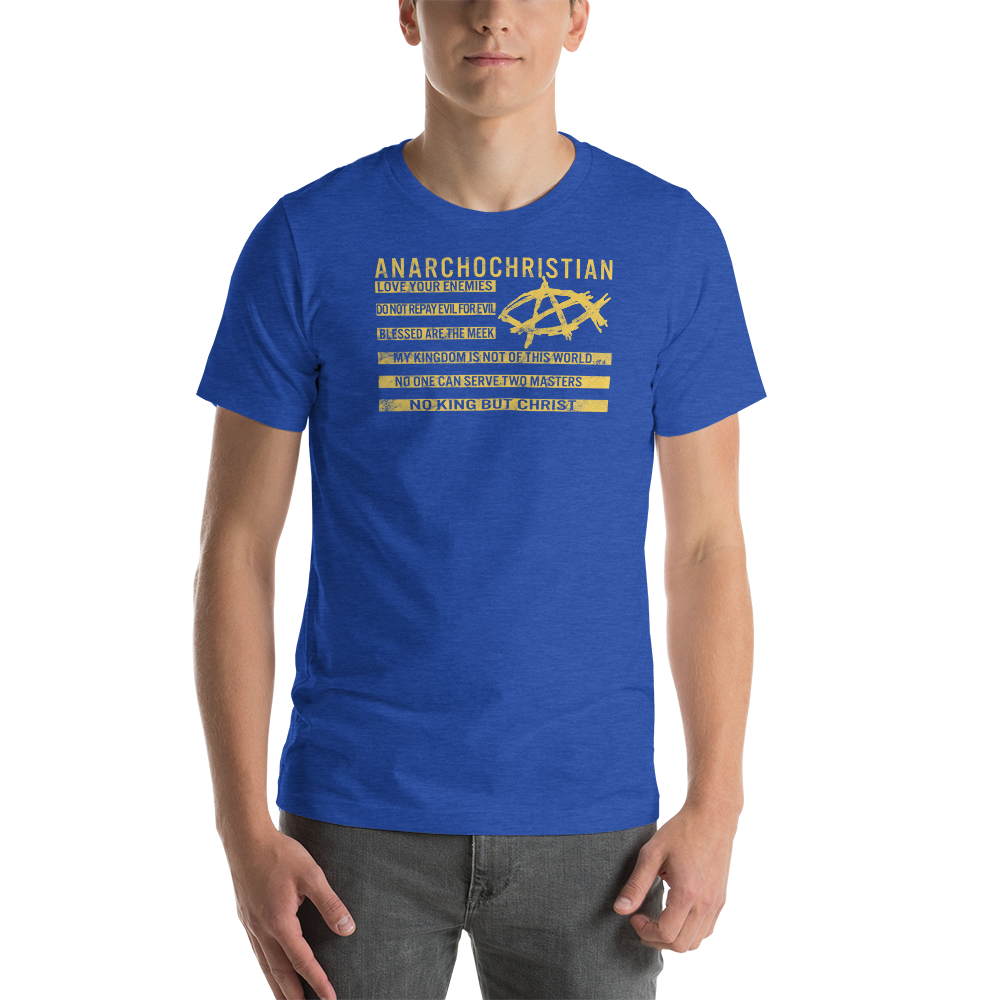 AnarchoChristian - No King But Christ Christian Flag Premium T-Shirt