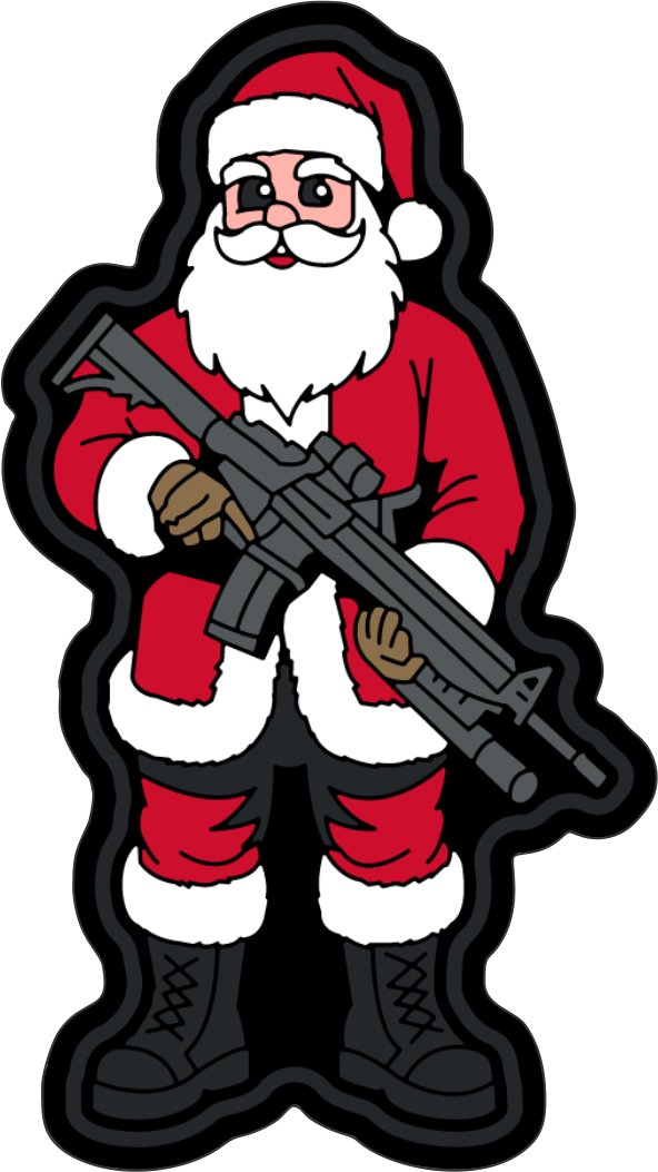 STICKER - Rudolph's Favorite Fat Guy: Santa - 3.5"