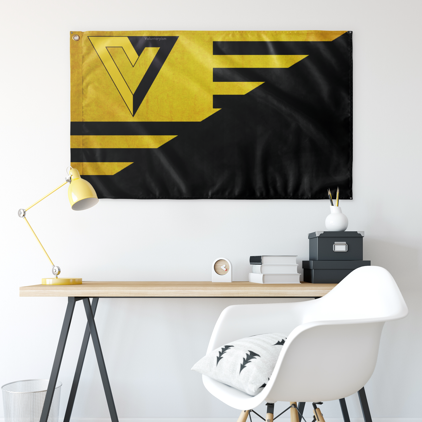 Ancap Voluntaryism Single Sided Wall Flag - 36"x60"