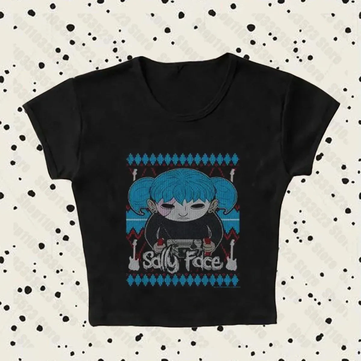 Sadly Face Tee β Retro Harajuku Vibes with Emo Chic