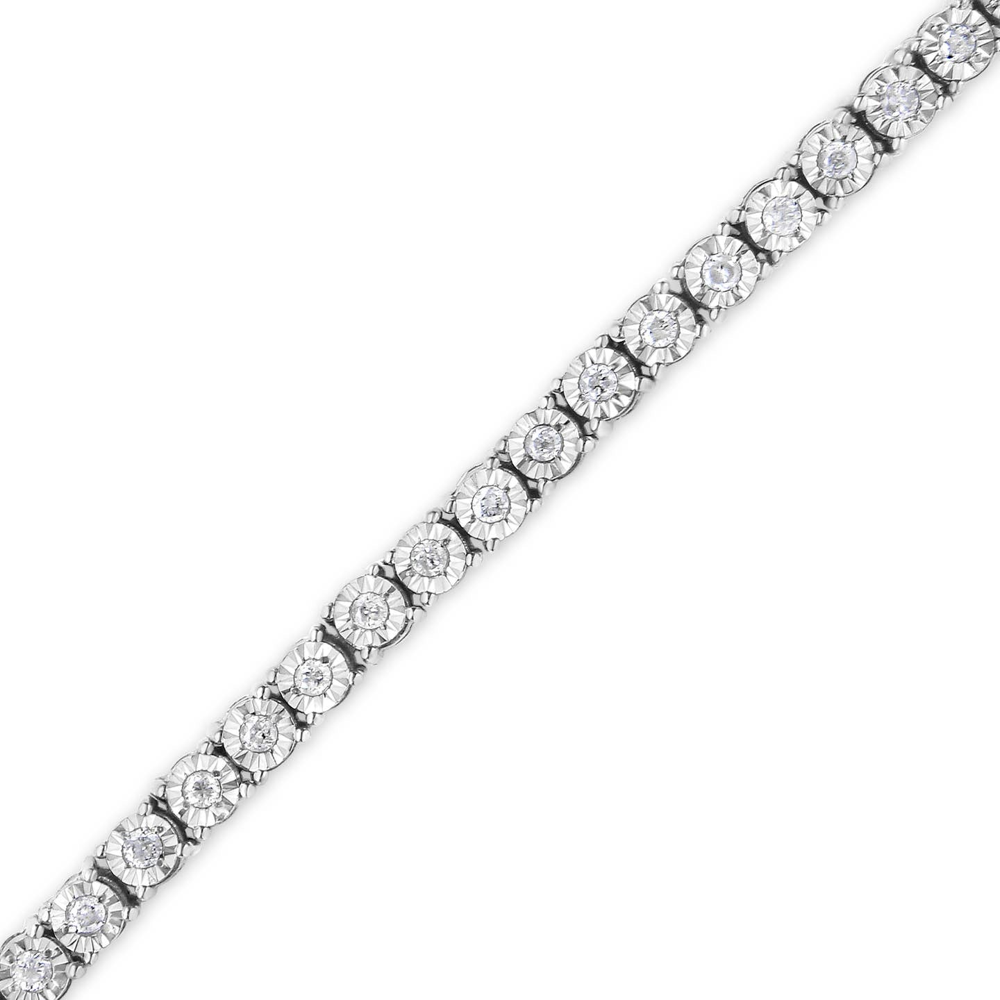 1 Carat Real Diamond Tennis Bracelet in Sterling Silver