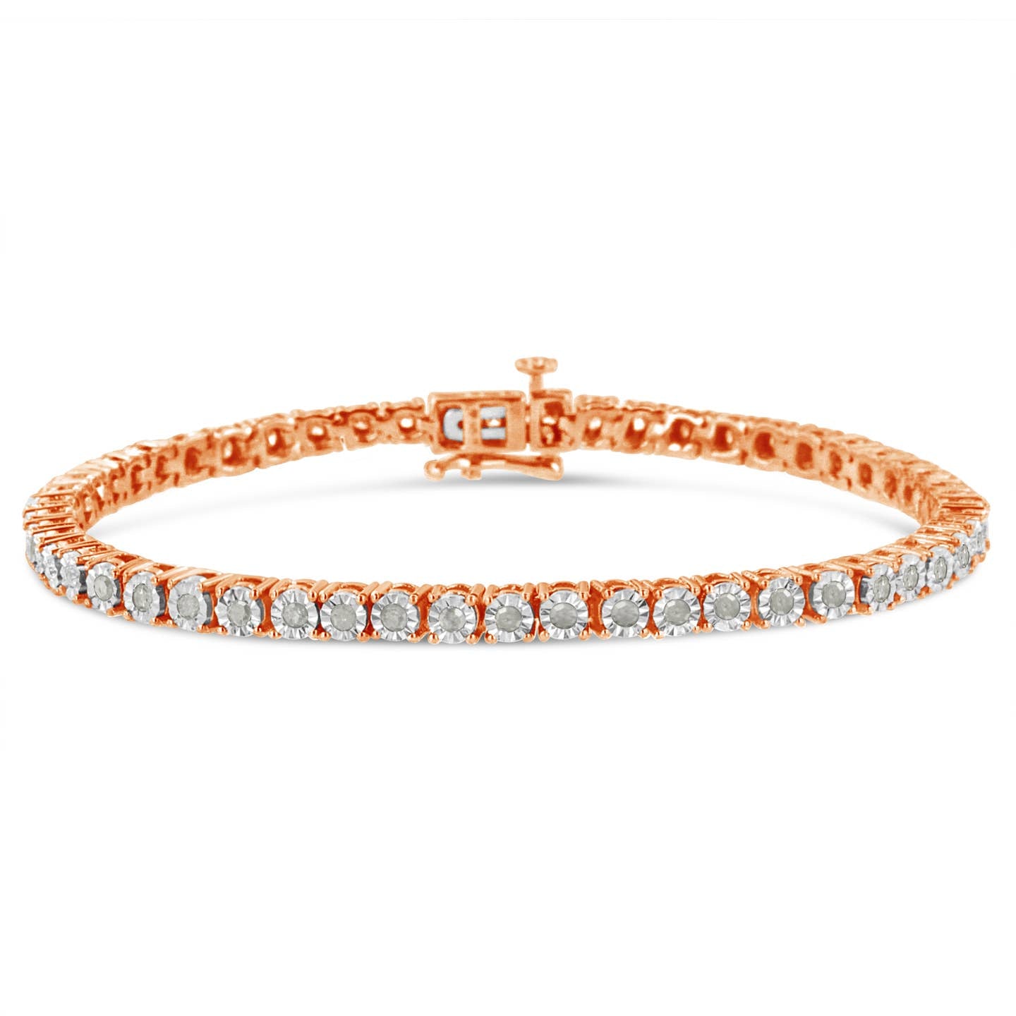 1 Carat Real Diamond Tennis Bracelet in Sterling Silver