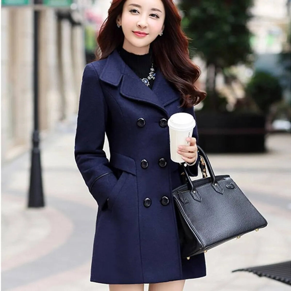 Korean Slim Wool Coats