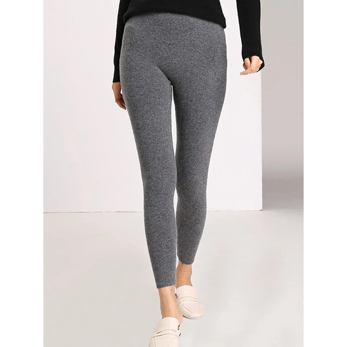 Solid Casual Slim Leggings