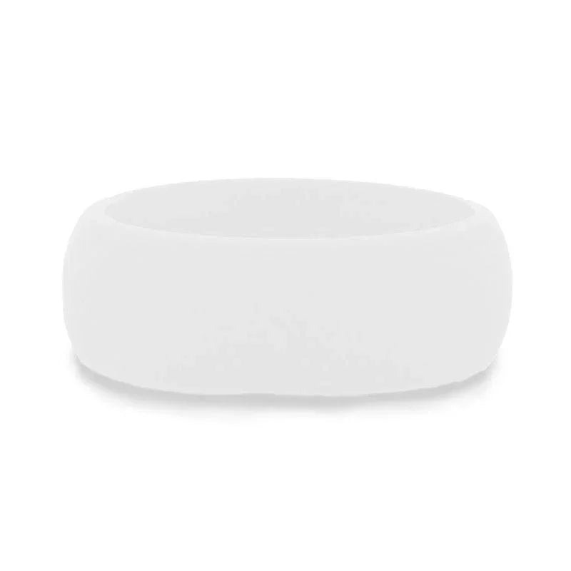 COCO Silicone Ring for Men and Women White Comfort Fit Hypoallergenic Thorsten - 8mm