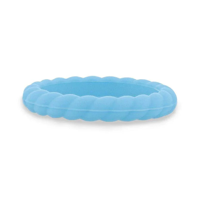 CLEO Stackable Twist Silicone Ring for Women Light blue Comfort Fit Hypoallergenic Thorsten - 2mm