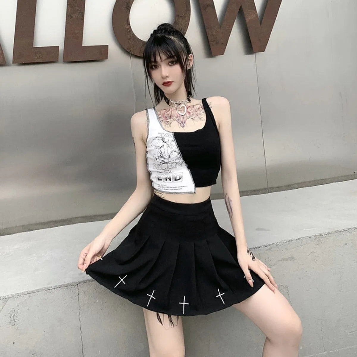 Streetwear Punk Style Crop Top
