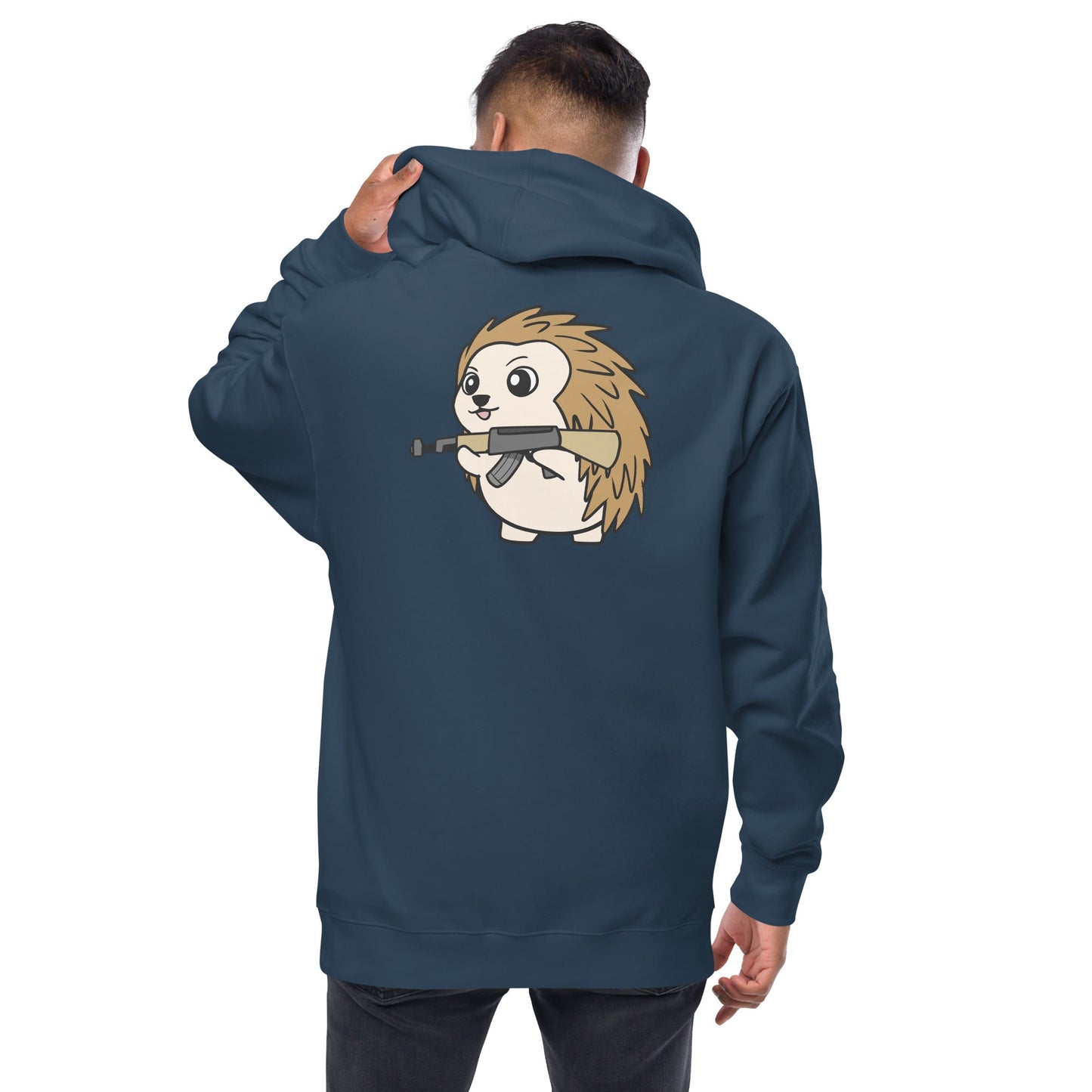 AK Porcupine Cartoon Zip-Up Hoodie