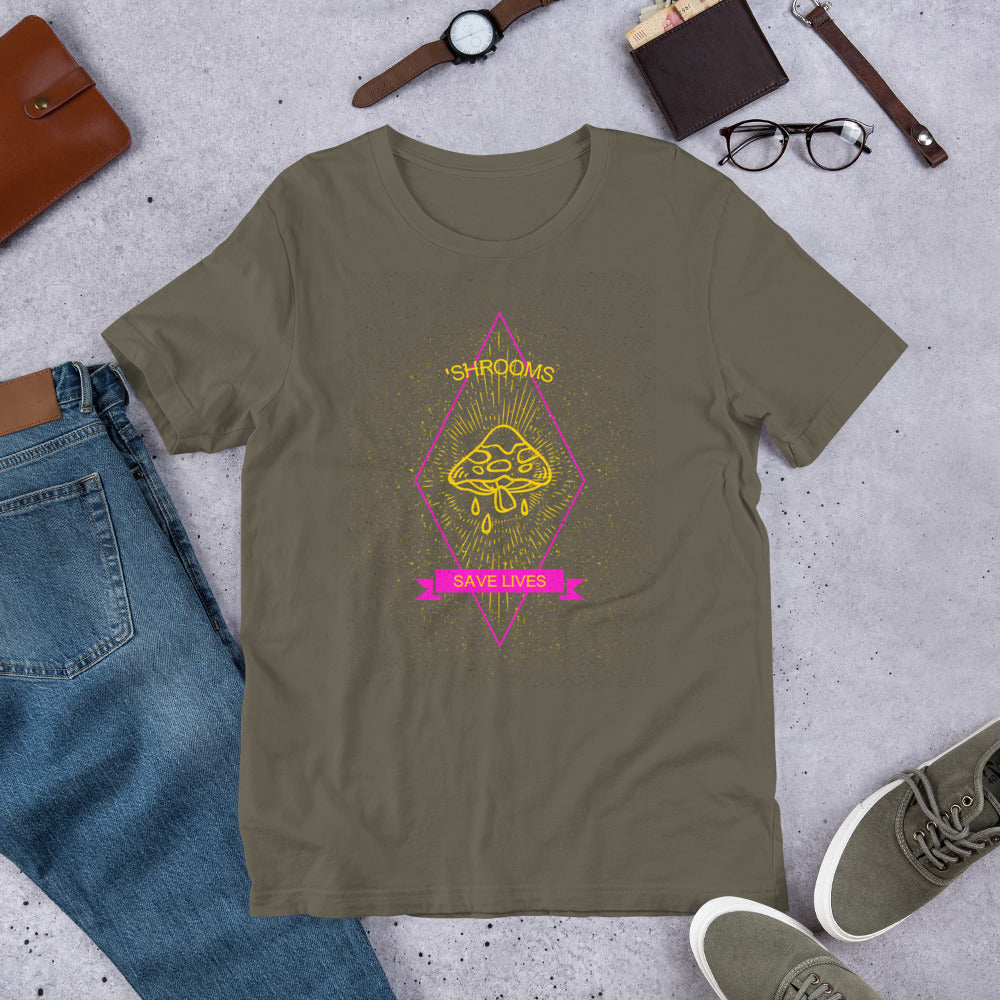 'Shrooms Save Lives Short-Sleeve Unisex T-Shirt