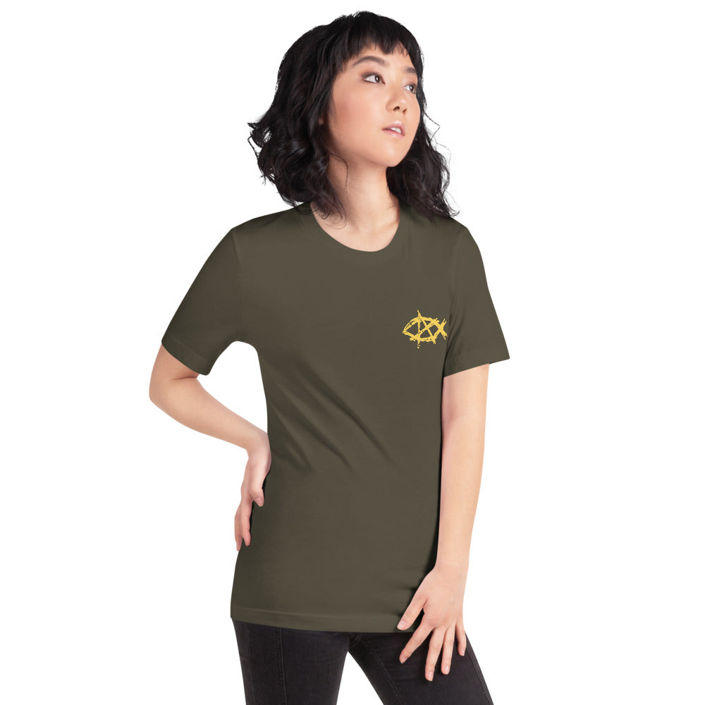Anarchochristian Flag Shirt (Print on Back) Short-Sleeve Unisex T-Shirt