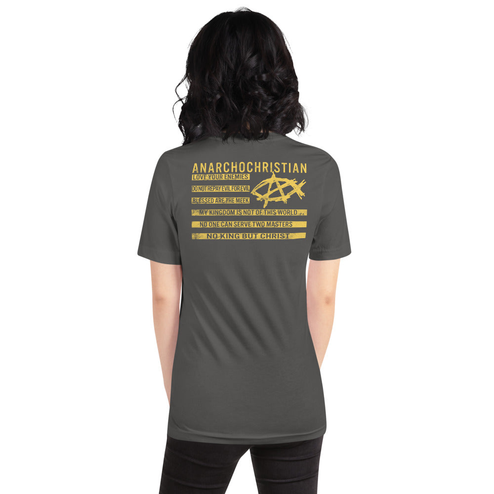 Anarchochristian Flag Shirt (Print on Back) Short-Sleeve Unisex T-Shirt