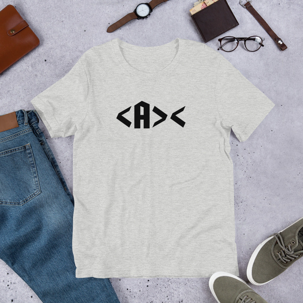 AnarchoChristian <A>< Unisex Short Sleeve T-Shirt