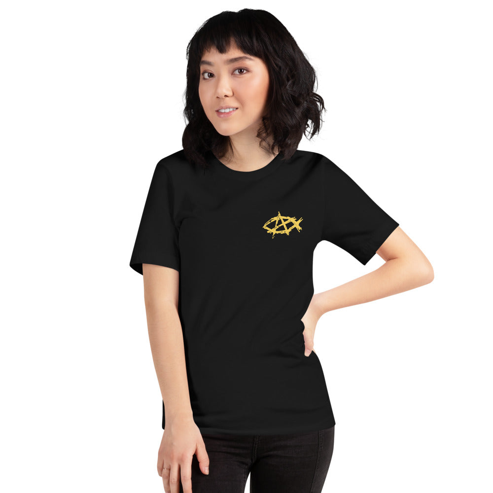 Anarchochristian Flag Shirt (Print on Back) Short-Sleeve Unisex T-Shirt