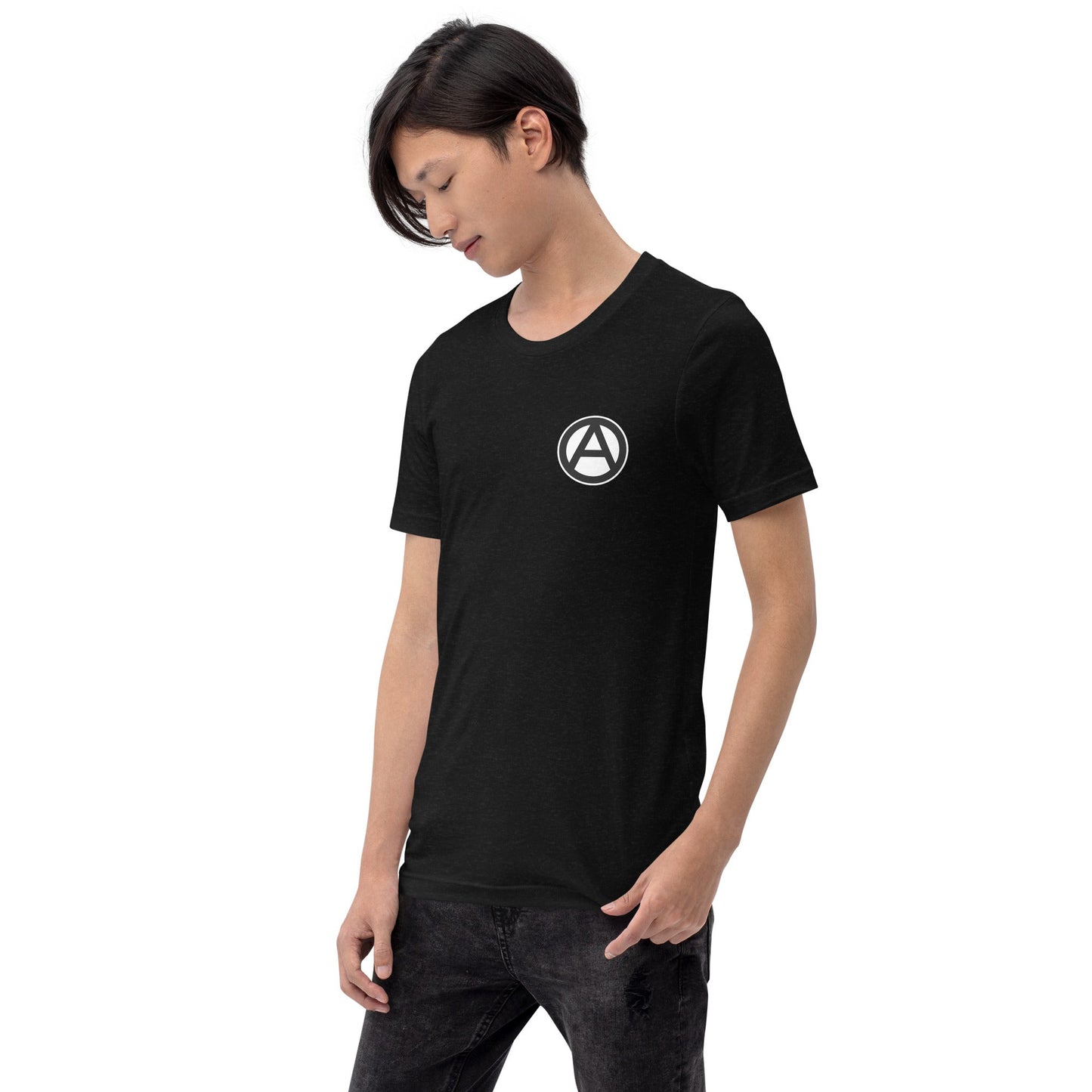 Anarchist Symbol Round Chest-Print Unisex t-shirt
