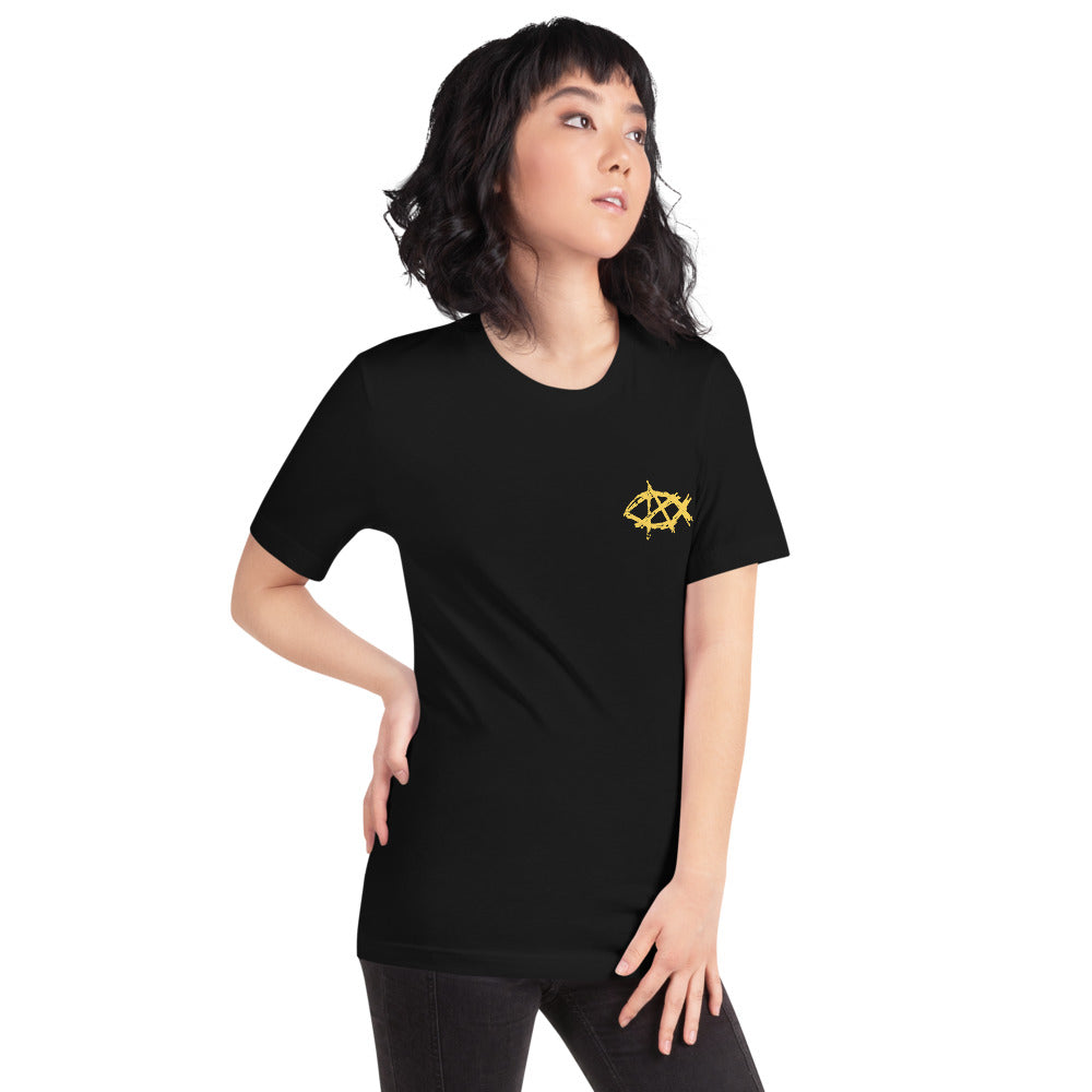 Anarchochristian Flag Shirt (Print on Back) Short-Sleeve Unisex T-Shirt