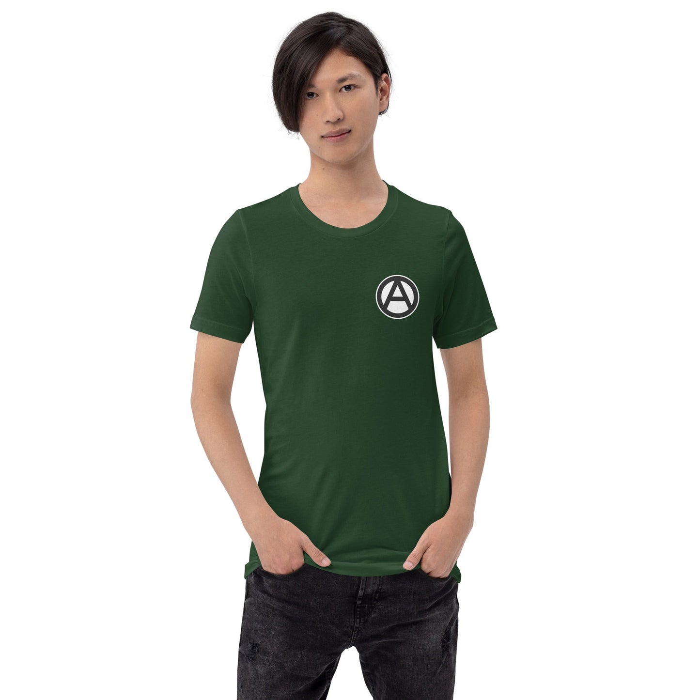 Anarchist Symbol Round Chest-Print Unisex t-shirt