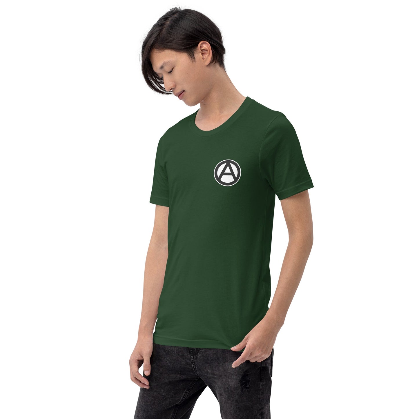 Anarchist Symbol Round Chest-Print Unisex t-shirt