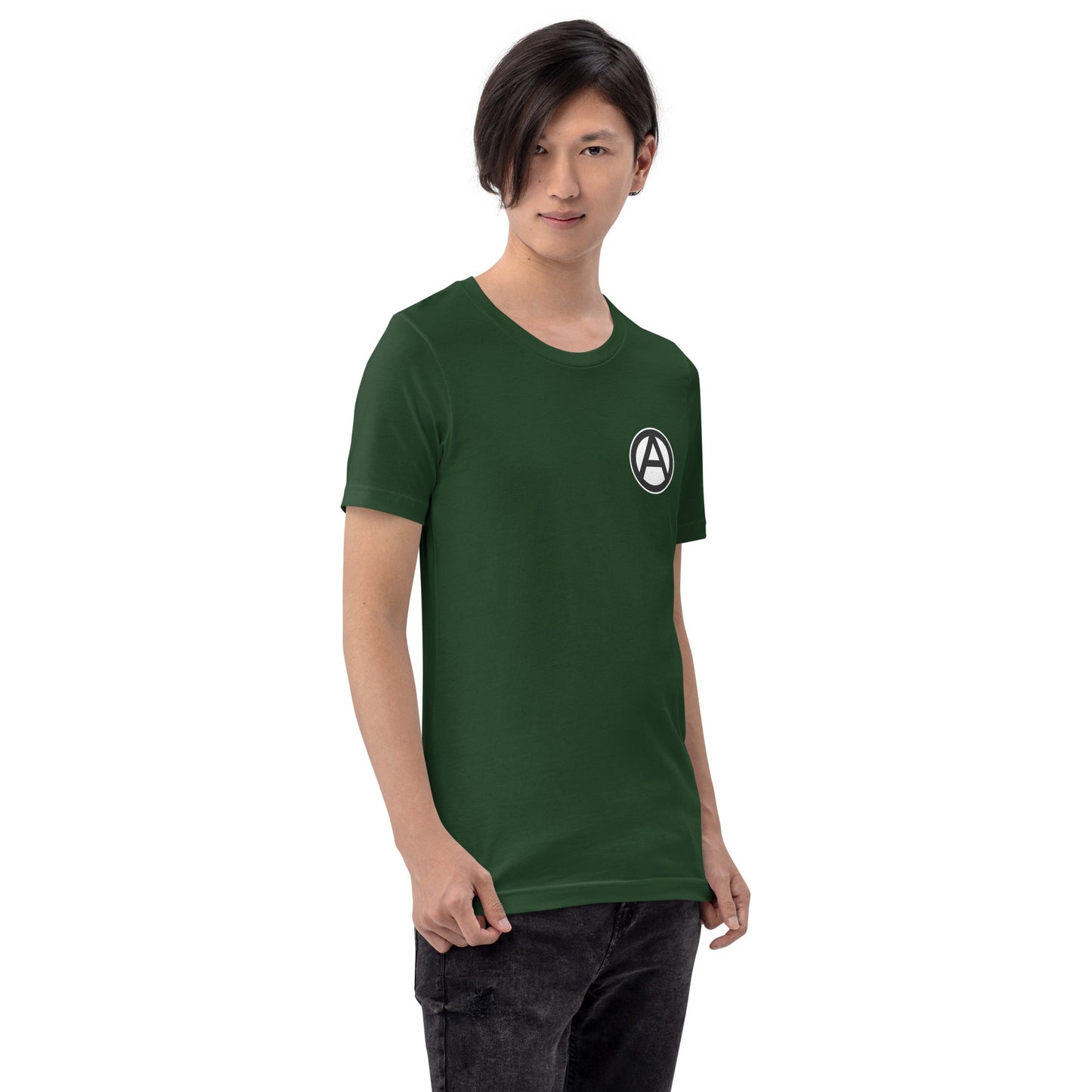 Anarchist Symbol Round Chest-Print Unisex t-shirt