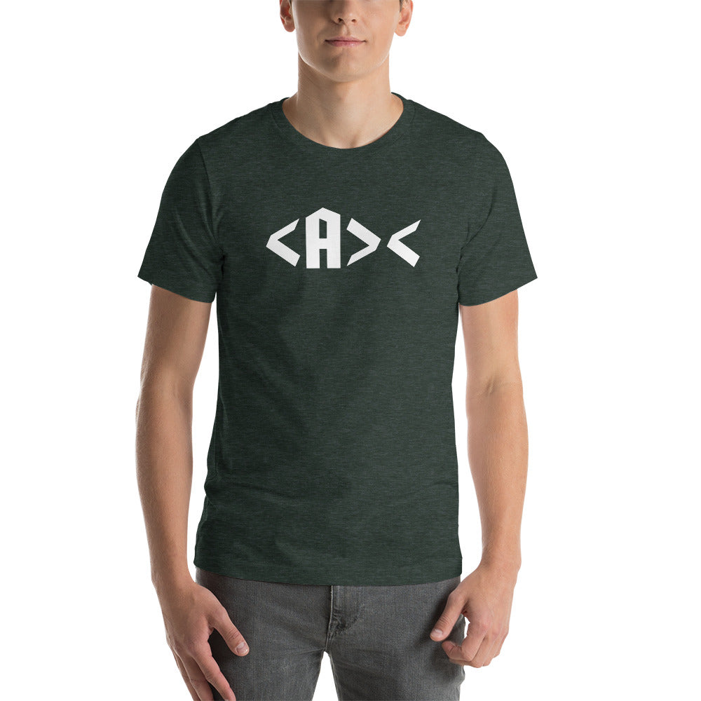 AnarchoChristian <A>< Unisex Short Sleeve T-Shirt