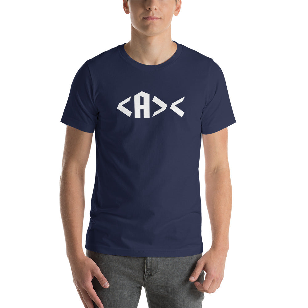 AnarchoChristian <A>< Unisex Short Sleeve T-Shirt