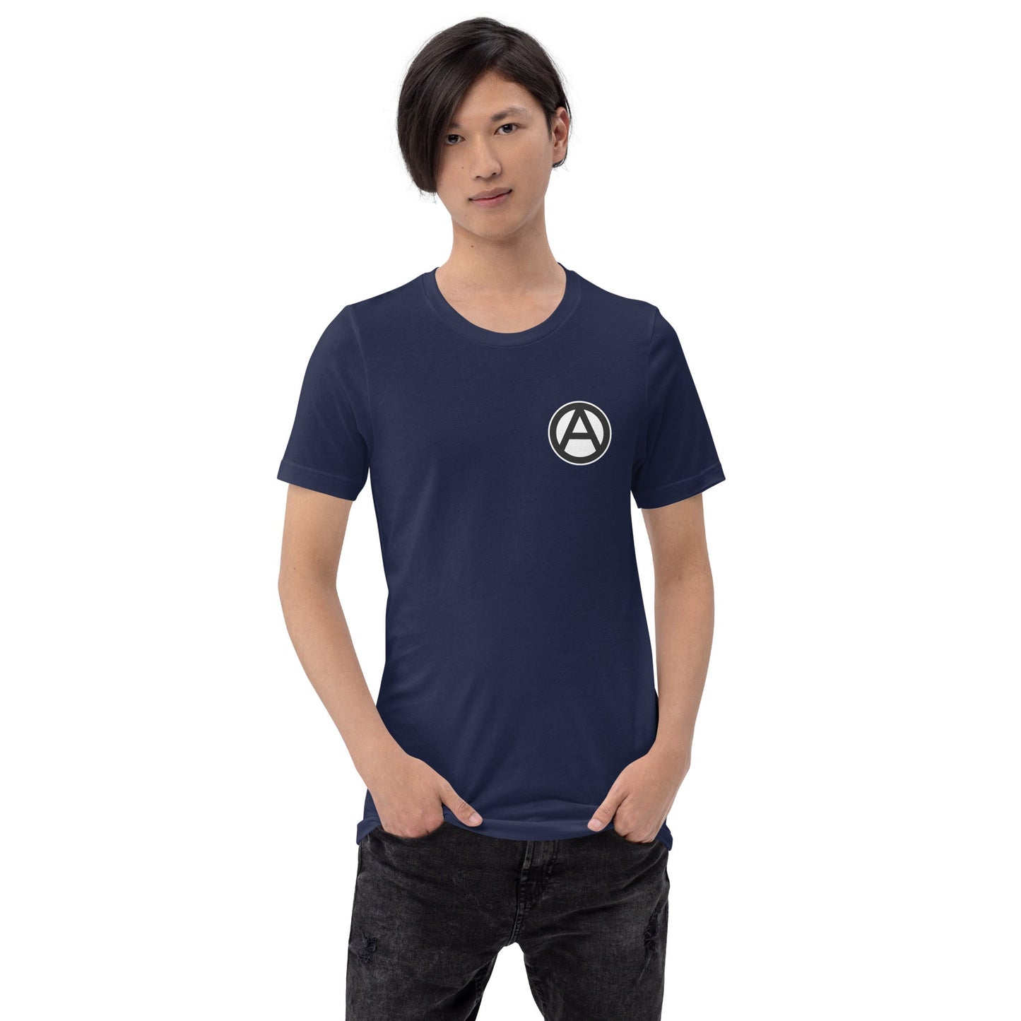 Anarchist Symbol Round Chest-Print Unisex t-shirt