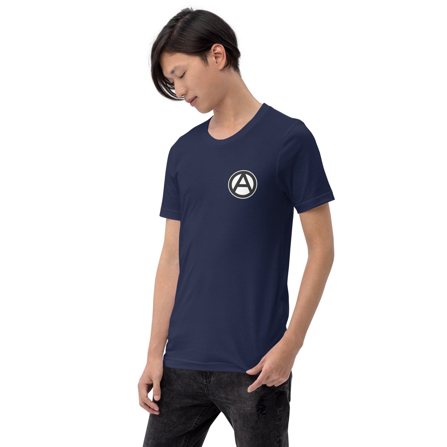 Anarchist Symbol Round Chest-Print Unisex t-shirt