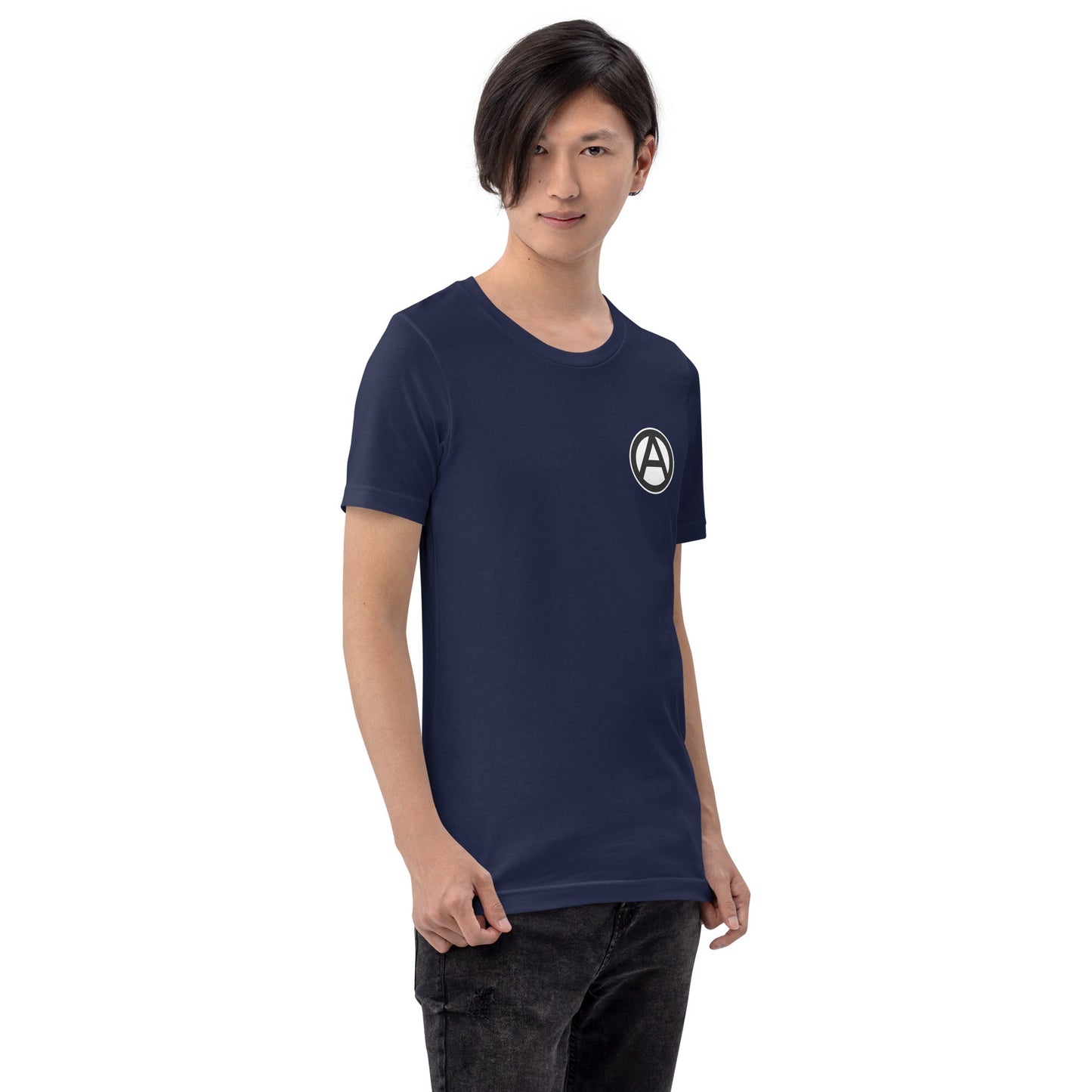 Anarchist Symbol Round Chest-Print Unisex t-shirt