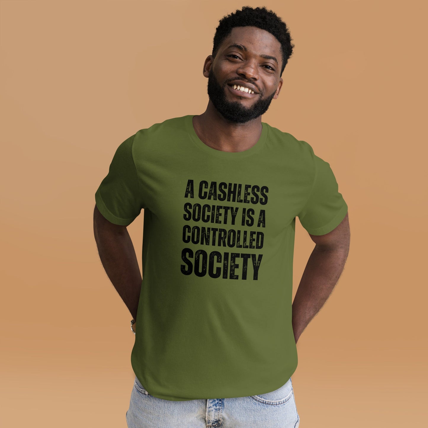 A Cashless Society is a Controlled Society Unisex t-shirt