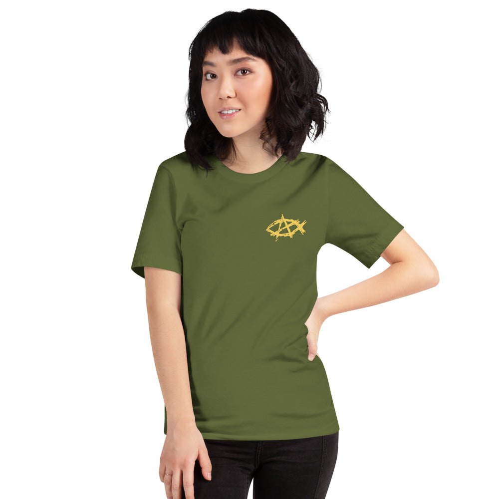 Anarchochristian Flag Shirt (Print on Back) Short-Sleeve Unisex T-Shirt