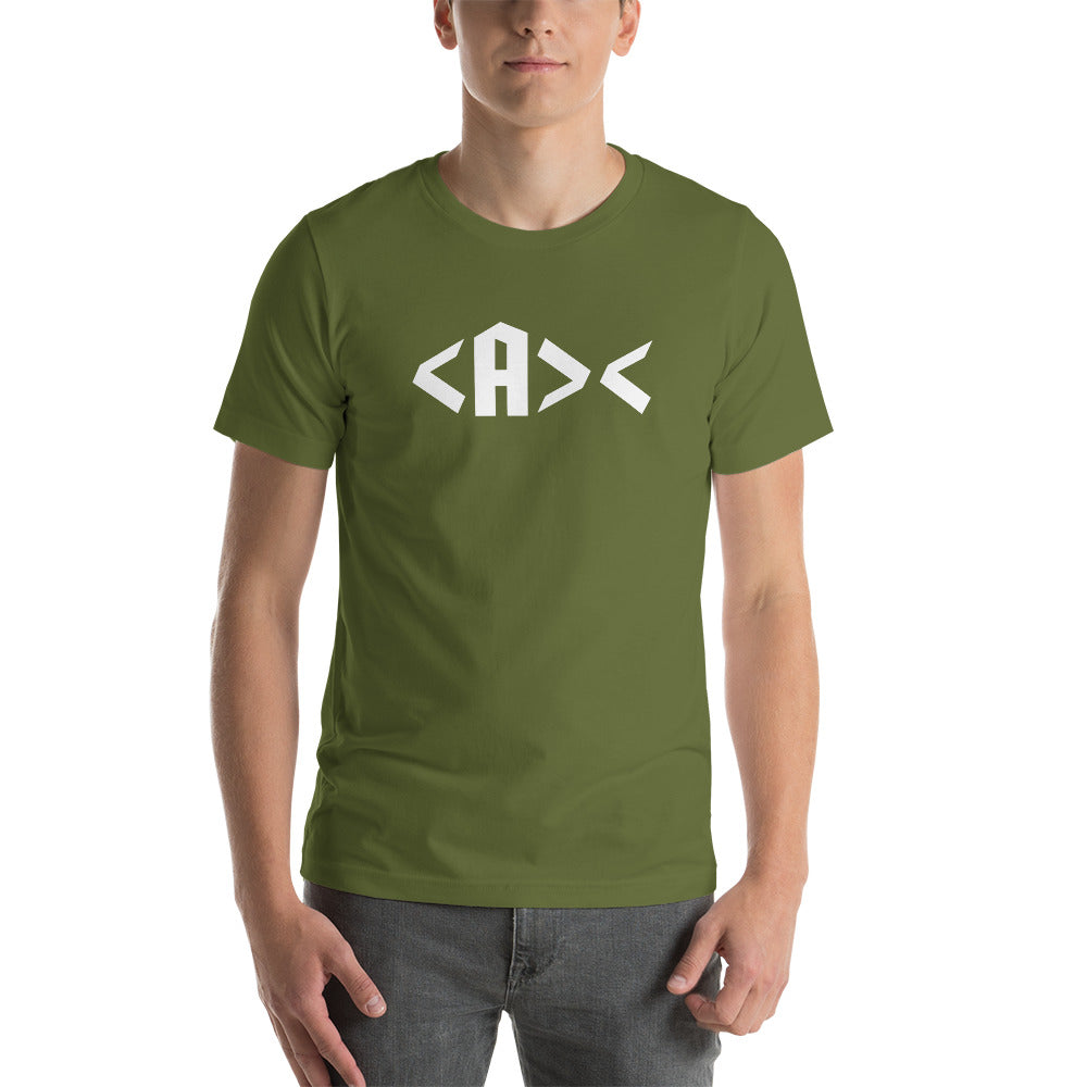 AnarchoChristian <A>< Unisex Short Sleeve T-Shirt