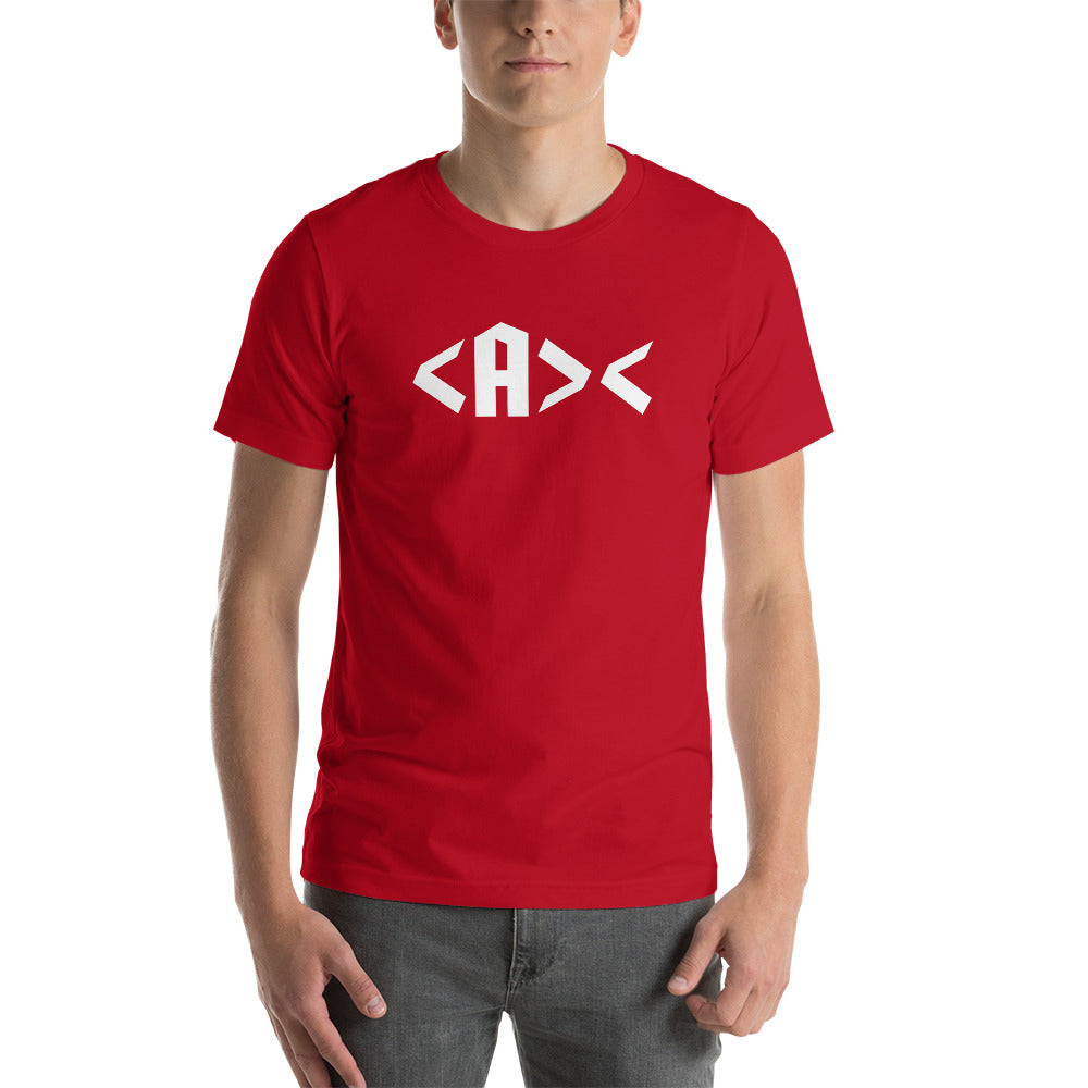AnarchoChristian <A>< Unisex Short Sleeve T-Shirt