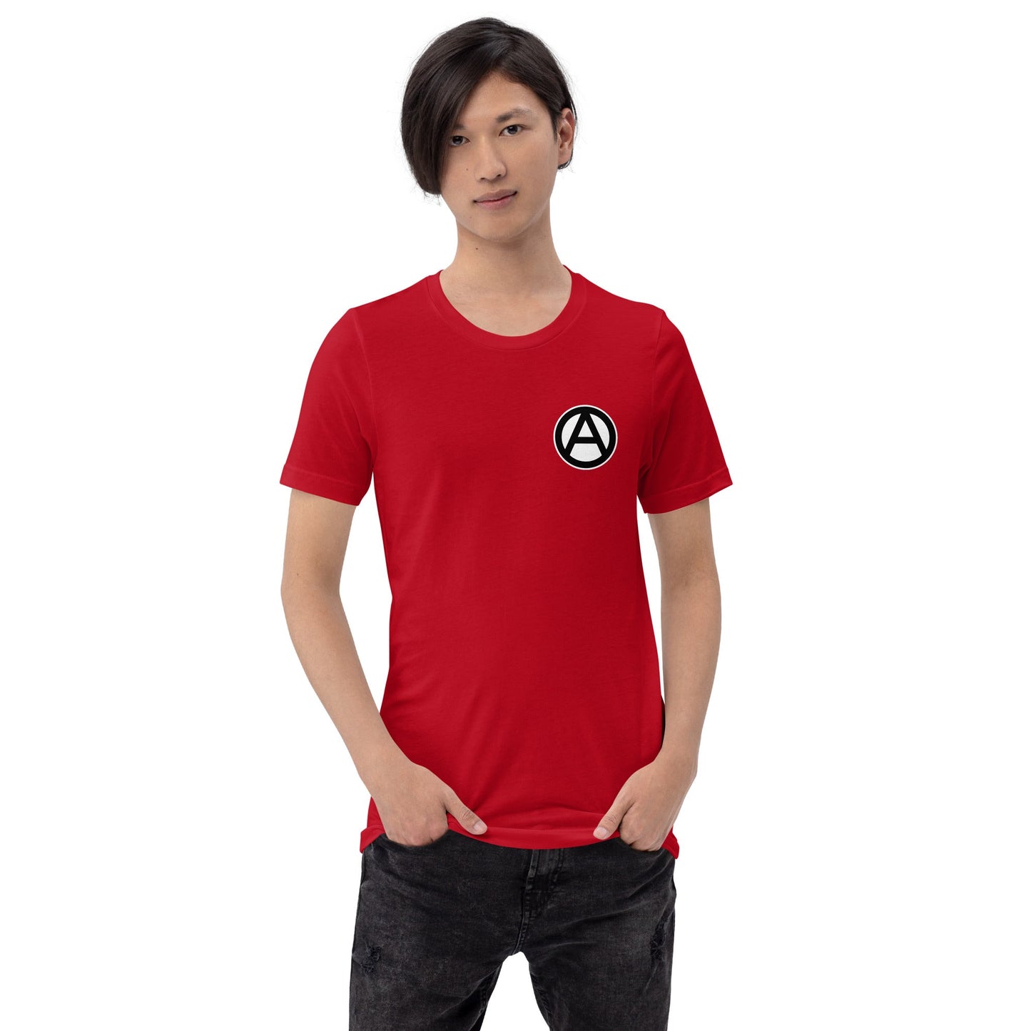 Anarchist Symbol Round Chest-Print Unisex t-shirt