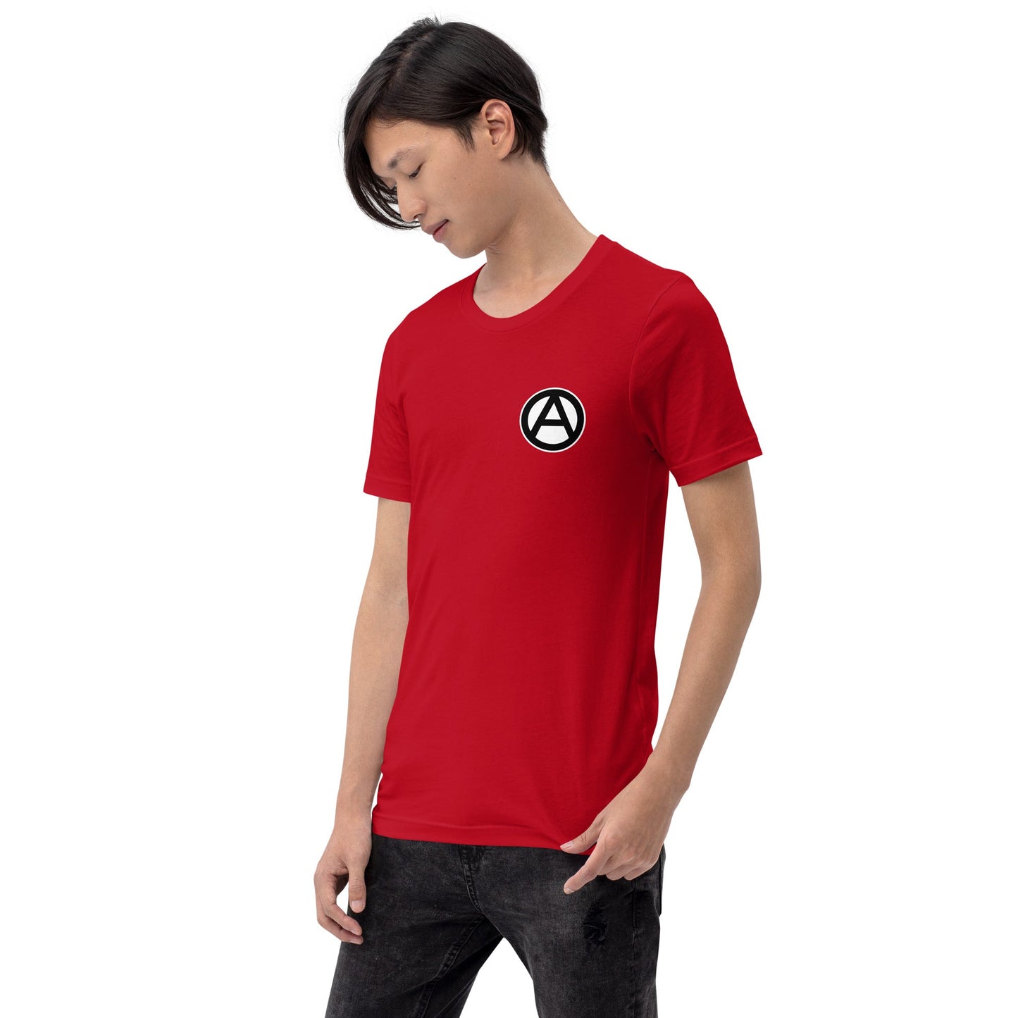 Anarchist Symbol Round Chest-Print Unisex t-shirt