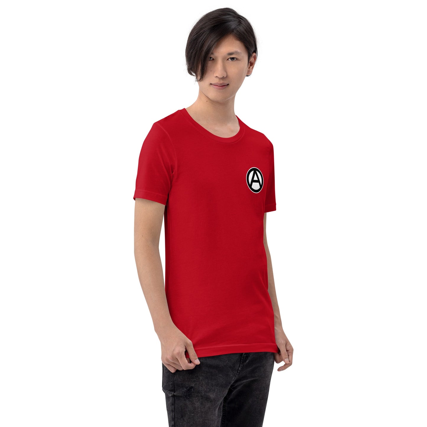 Anarchist Symbol Round Chest-Print Unisex t-shirt