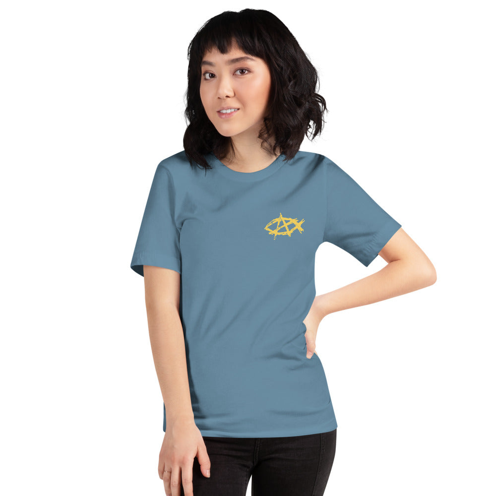 Anarchochristian Flag Shirt (Print on Back) Short-Sleeve Unisex T-Shirt
