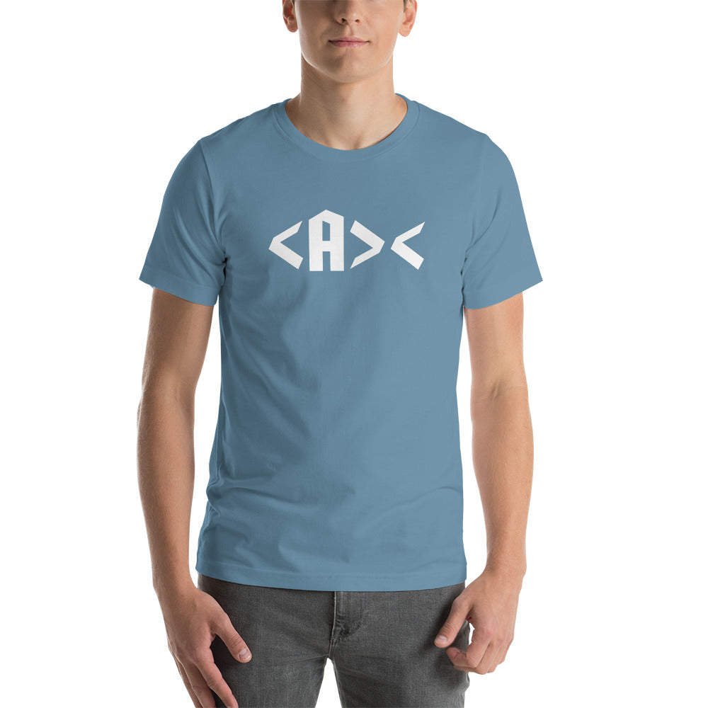 AnarchoChristian <A>< Unisex Short Sleeve T-Shirt