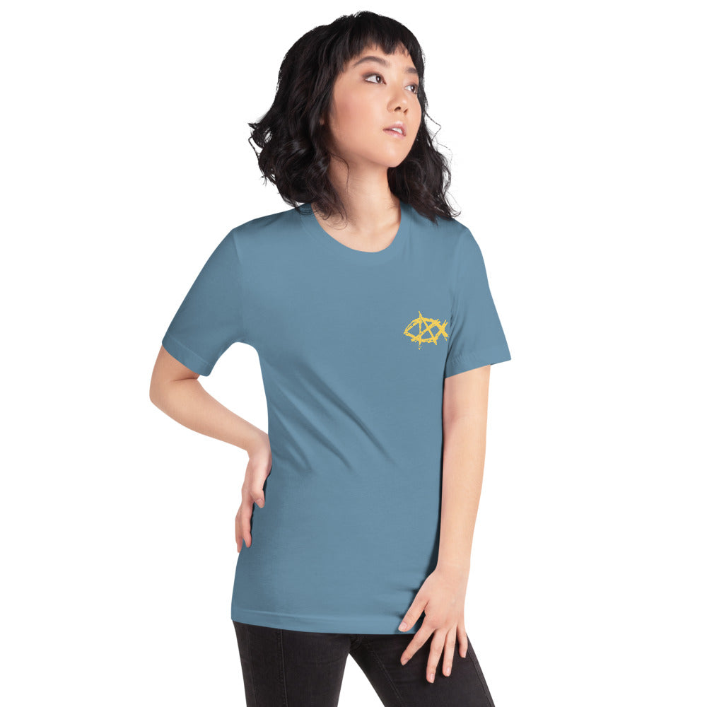 Anarchochristian Flag Shirt (Print on Back) Short-Sleeve Unisex T-Shirt