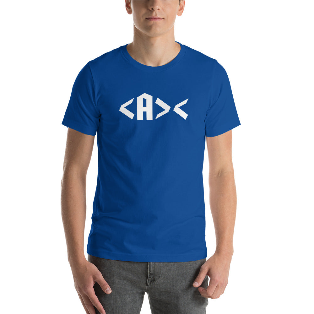 AnarchoChristian <A>< Unisex Short Sleeve T-Shirt