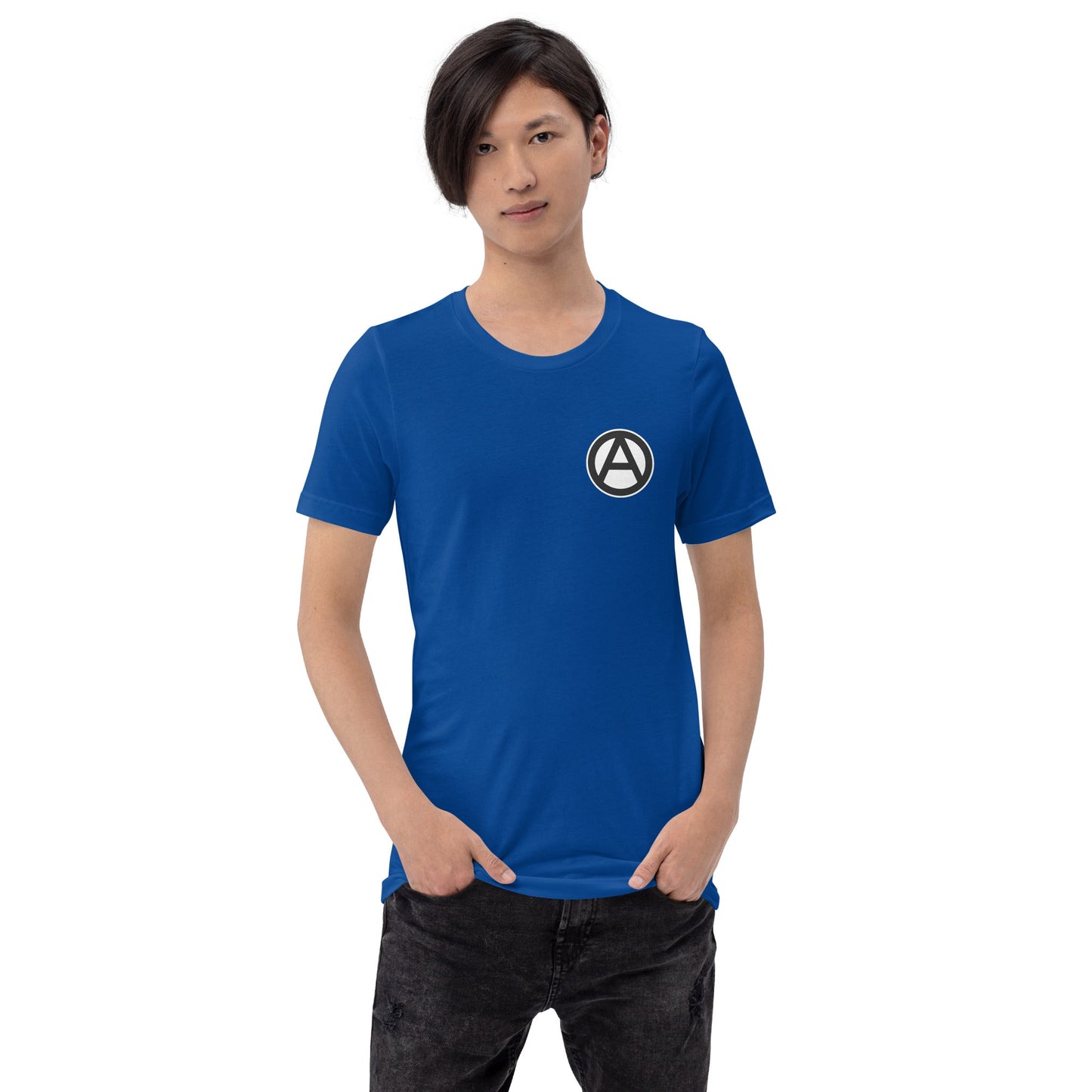 Anarchist Symbol Round Chest-Print Unisex t-shirt