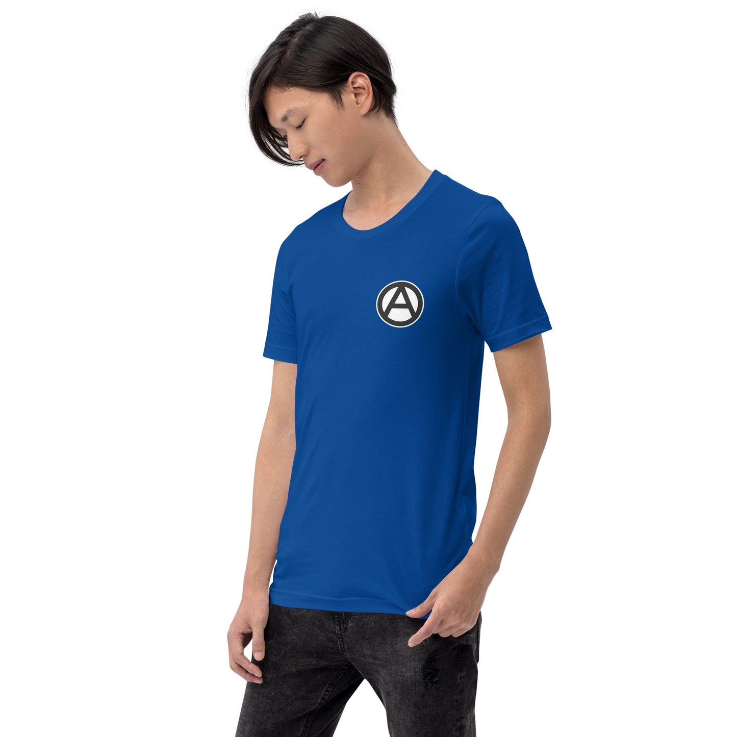 Anarchist Symbol Round Chest-Print Unisex t-shirt
