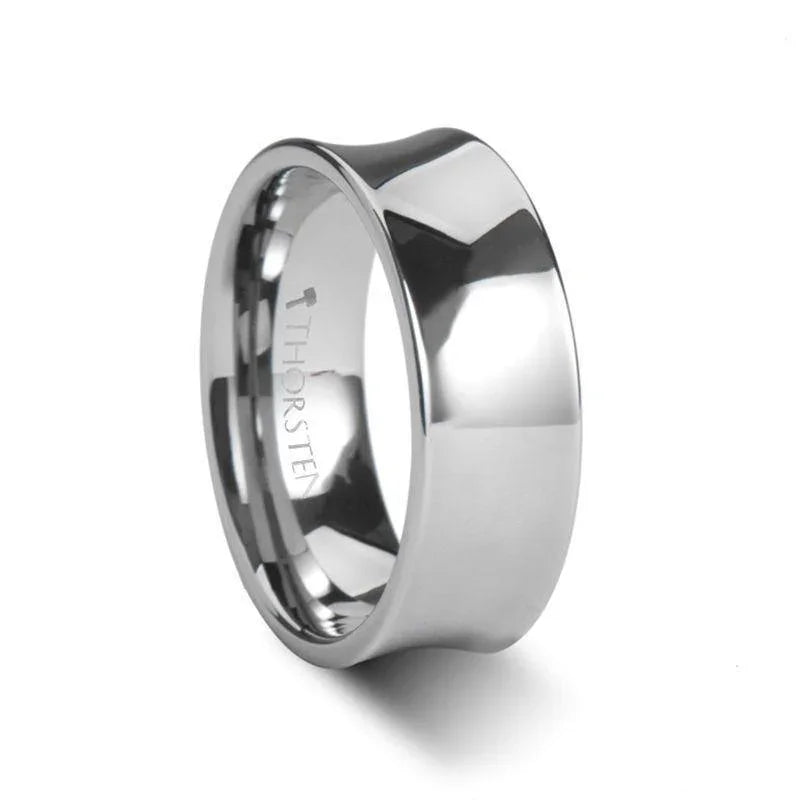 CHELSEA Concave Tungsten Carbide Ring – 4mm or 6mm
