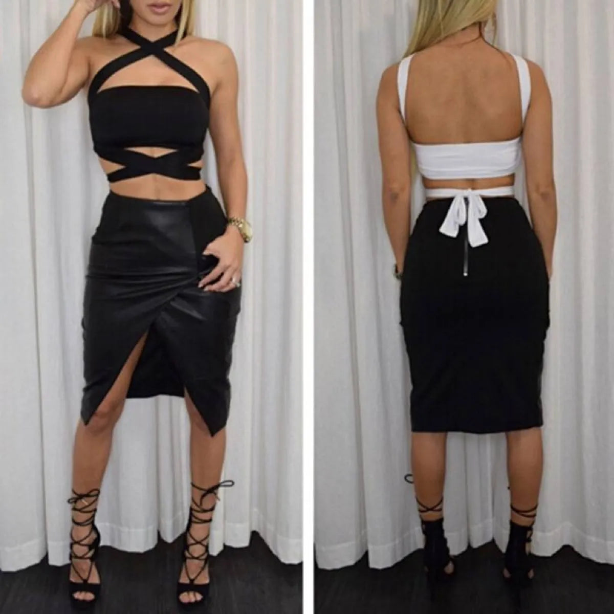 Women's Criss-Cross Style Crop Top