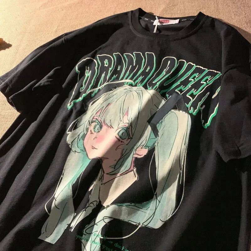 Drama Queen Kawaii Tee – Y2K Fairycore Short Sleeve Harajuku Top