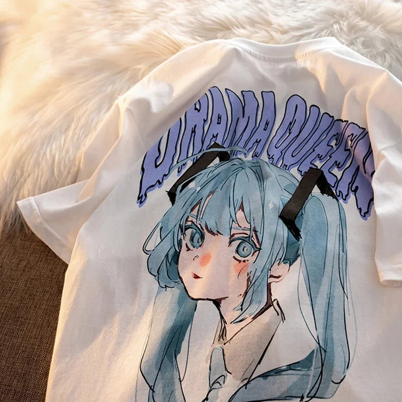 Drama Queen Kawaii Tee – Y2K Fairycore Short Sleeve Harajuku Top