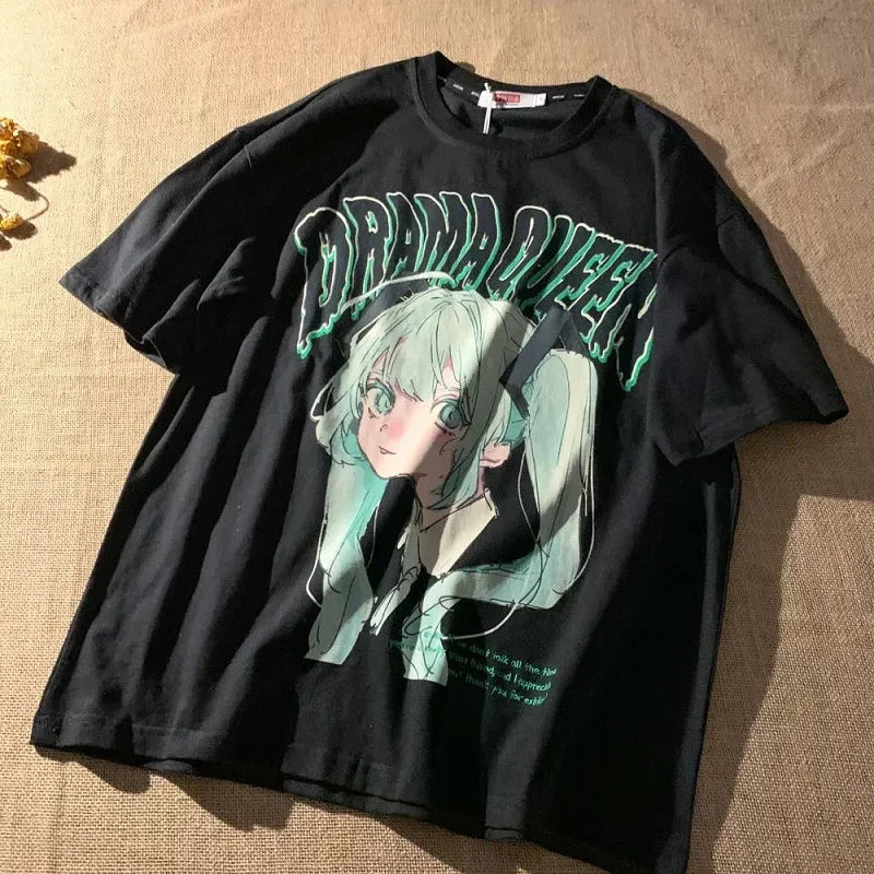 Drama Queen Kawaii Tee – Y2K Fairycore Short Sleeve Harajuku Top