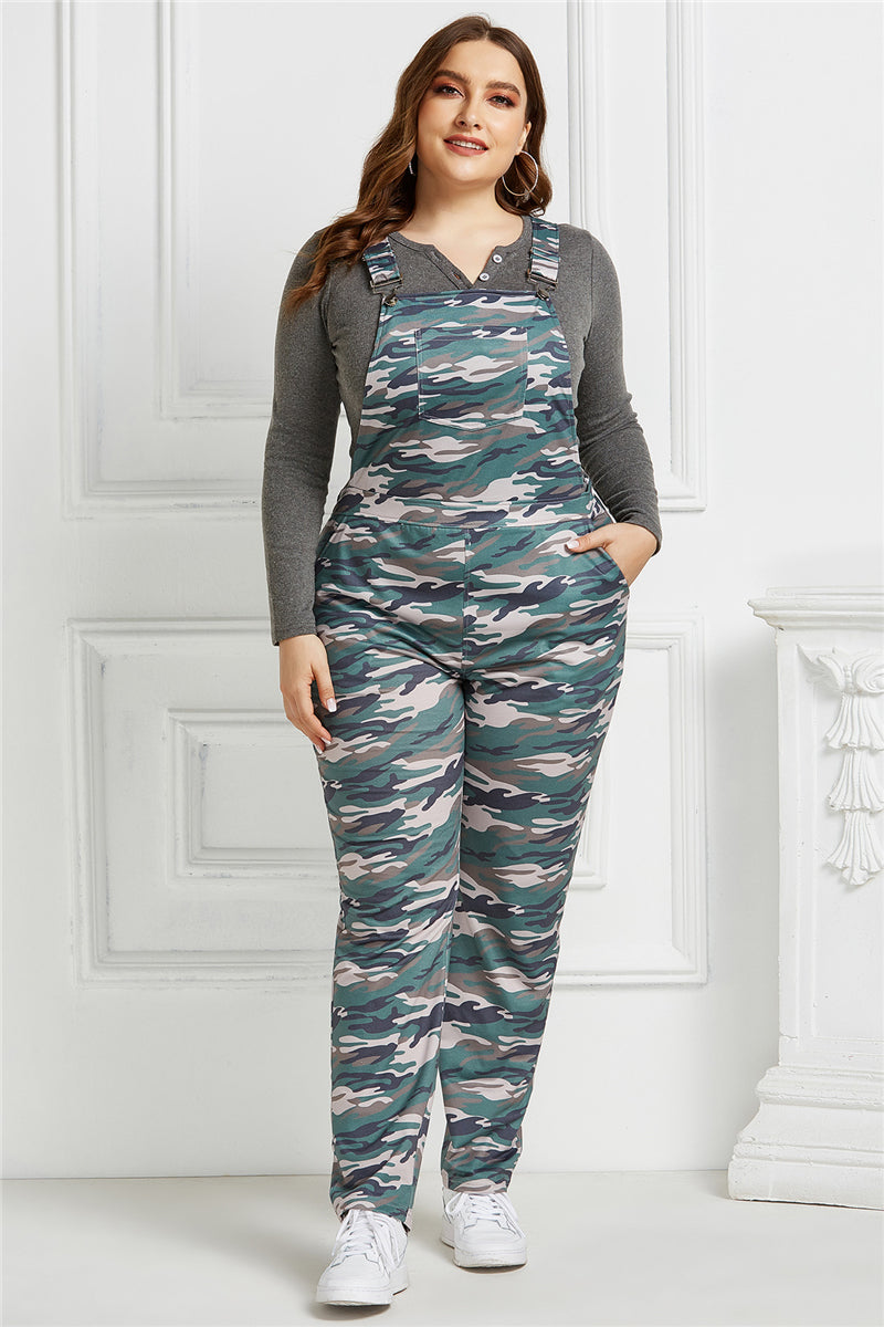 Camo batch printing autumn micro elastic pockets loose casual carpenter