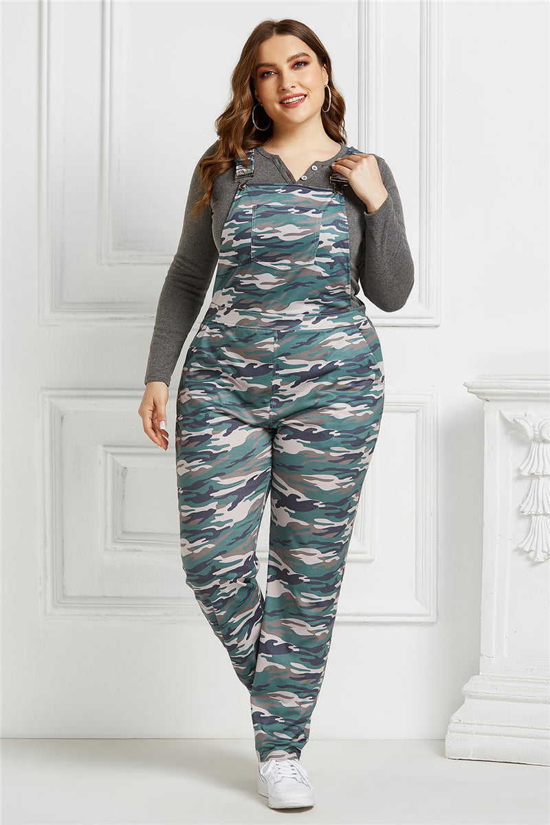 Camo batch printing autumn micro elastic pockets loose casual carpenter