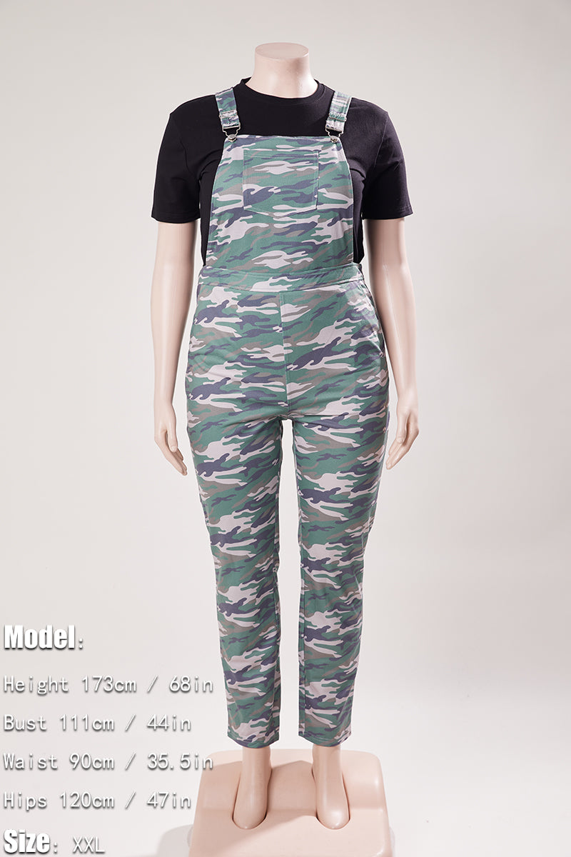 Camo batch printing autumn micro elastic pockets loose casual carpenter