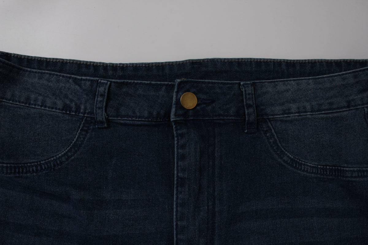 Solid color autumn zip-up holes button stretch all-match flare jeans